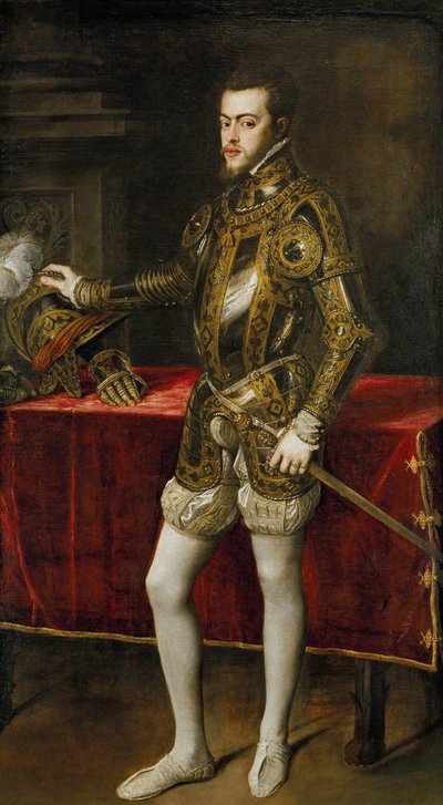 Portrait of Philip II of Spain by Tiziano Vecelli
